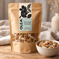 OLEA Coconut Granola in its kraft pouch